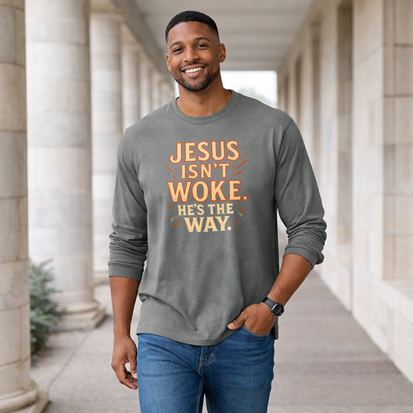 Jesus Isn’t Woke, He’s the Way - Iron Grey Heather