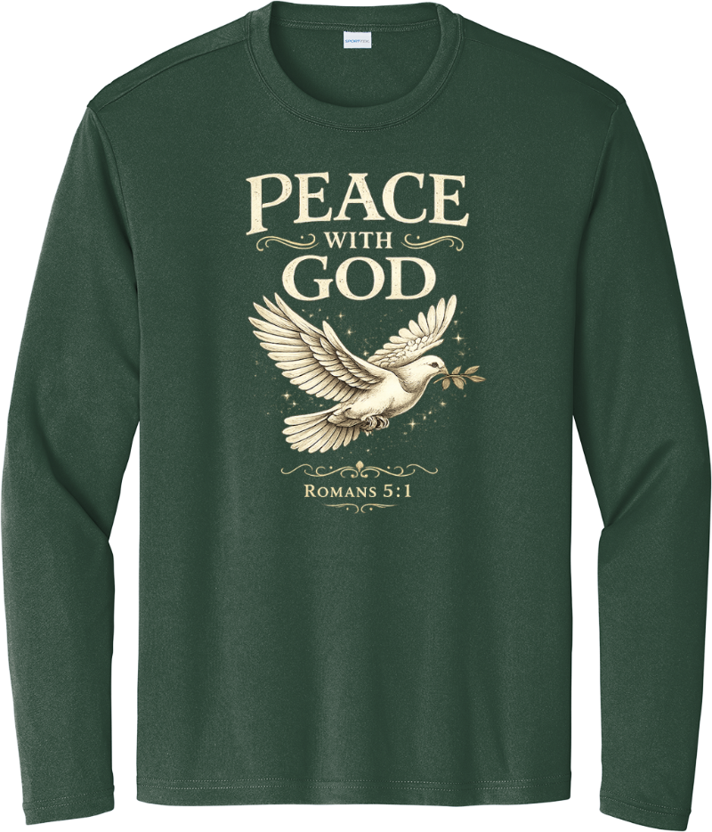 Peace With God Romans 5:1 - Forest Green