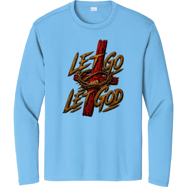 Let Go Let God Cross - Carolina Blue