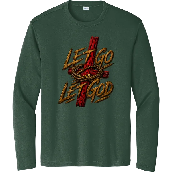 Let Go Let God Cross - Forest Green