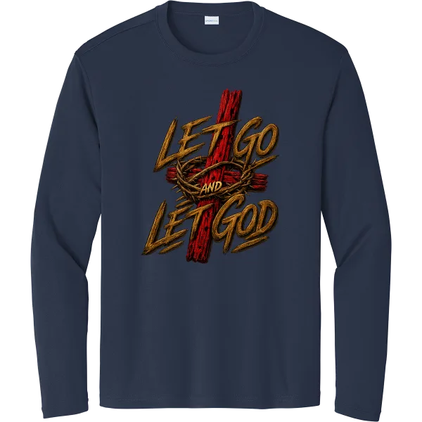 Let Go Let God Cross - True Navy