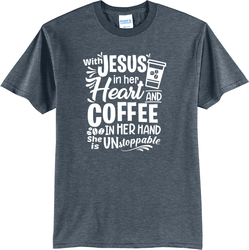 Jesus Coffee Unstoppable - Heather Navy
