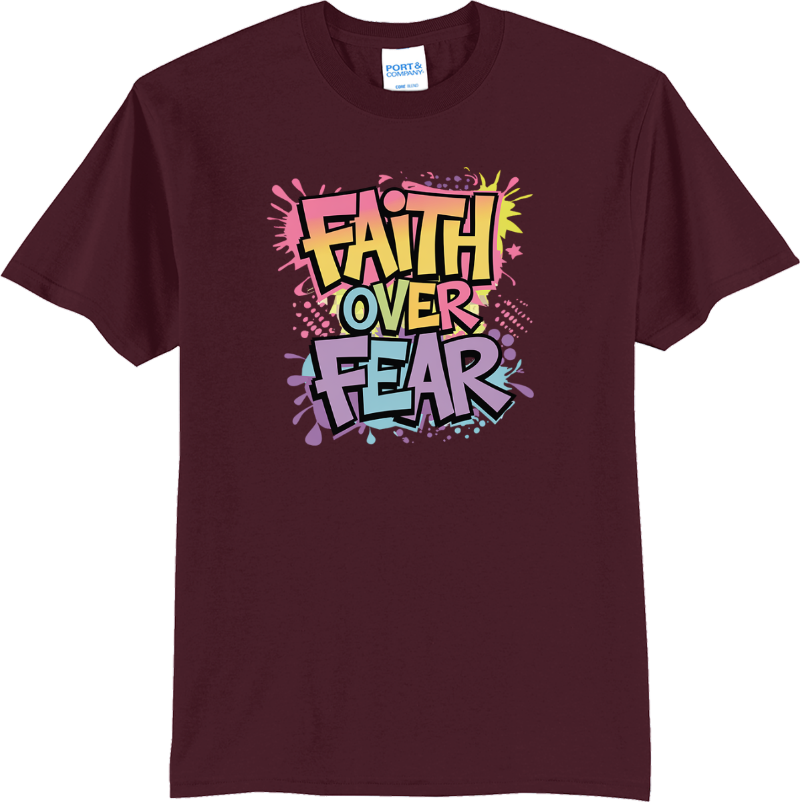 Faith Over Fear - Athletic Maroon