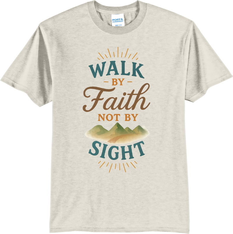 Walk by Faith Not by Sight - Oatmeal Heather