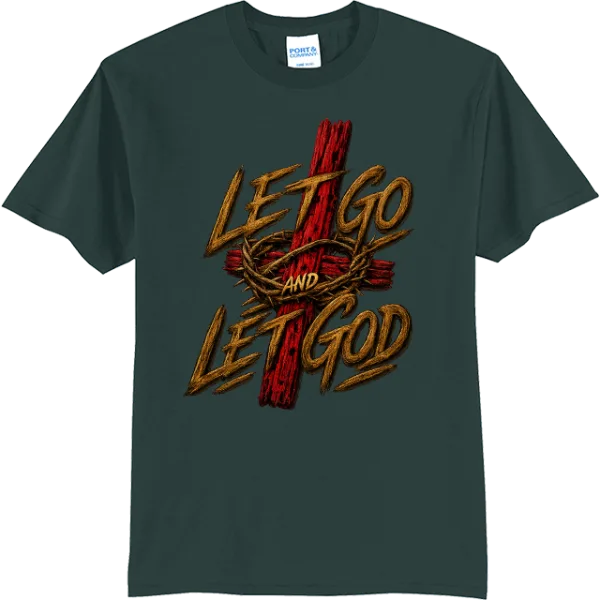 Let Go Let God Cross - Dark Green