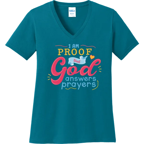 I Am Proof God Answers Prayers - teal
